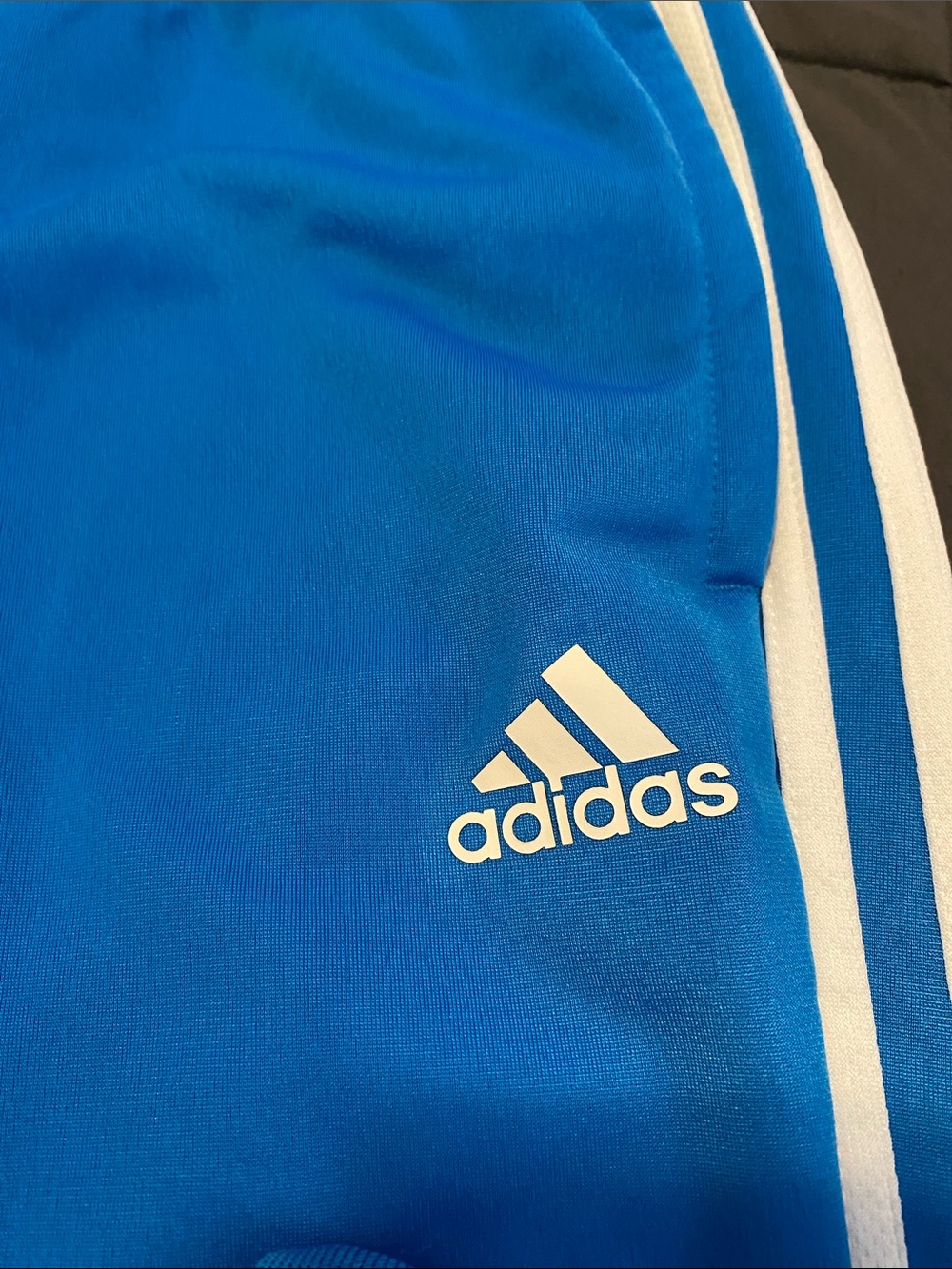 NWT Adidas blue 3-STRIPES TRICOT  TAPERED TRACK PANTS XS - Picture 3 of 11